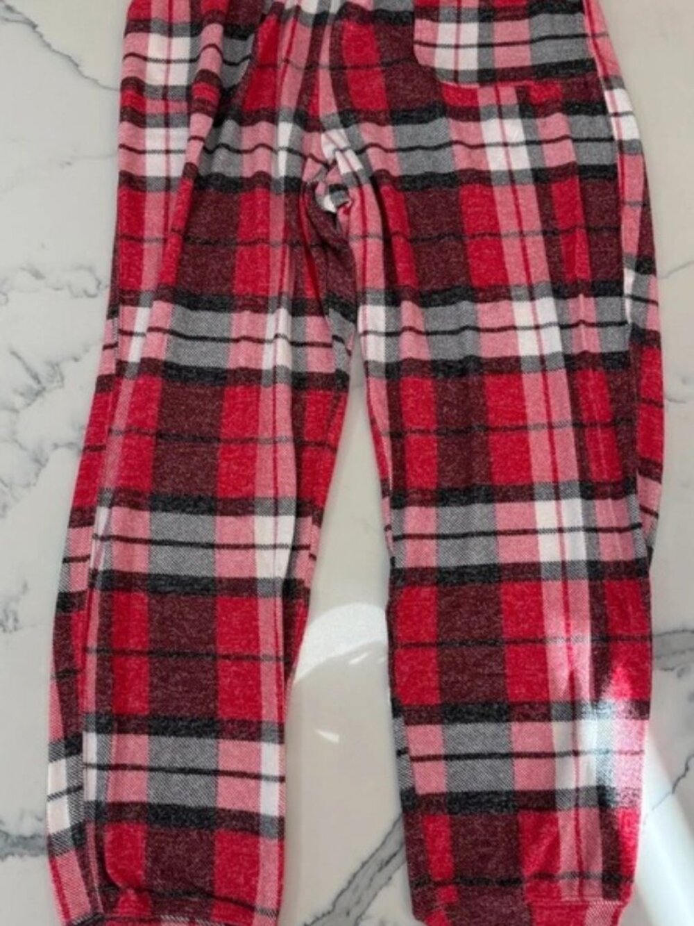 Victoria's Secret PINK Red Plaid Pajama Sleep Pants Womens L